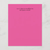 バジェットシャビーピンクマグノリアシックな結婚式の招待 (裏面)