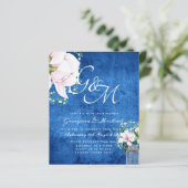 バジェットシャビーピンクマグノリアシックな結婚式の招待 (スタンド正面)