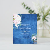 バジェットシャビーピンクマグノリアシックな結婚式の招待 (スタンド正面)