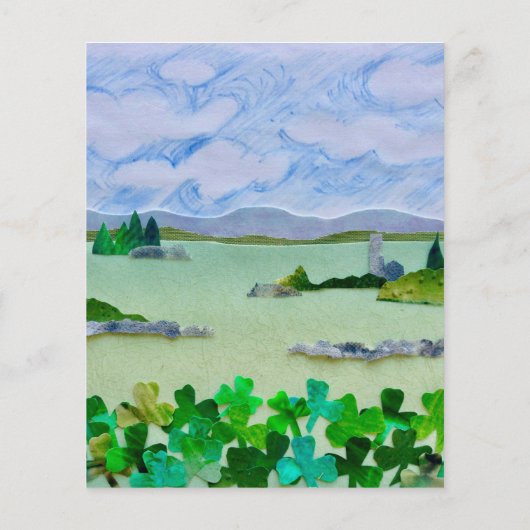 バジェットシャムロックベビーシャワー招待状 (裏面)