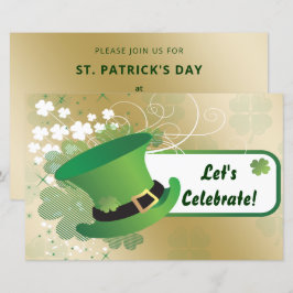 バジェットシャムロックSt patricks dayパーティの招待状