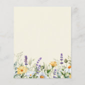 バジェットシャモミール&ユーカリブライダルシャワー招待状 (裏面)