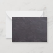 バジェットシャルボードストリングライトウェディングRSVPカード ノートカード (裏面)