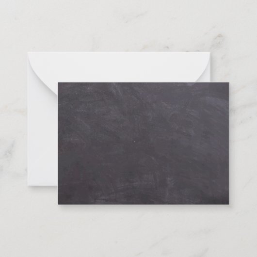 バジェットシャルボードストリングライトウェディングRSVPカード ノートカード (裏面)