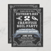 バジェットシャルボードファーザーズデイクロウフィッシュ招待状 (正面/裏面)