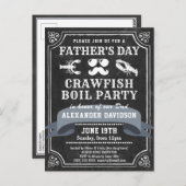 バジェットシャルボードファーザーズデイクロウフィッシュ招待状 ポストカード (正面/裏面)