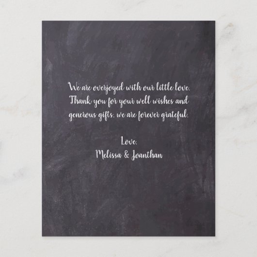 バジェットシャルボードベビー4フォト誕生ありがとう (裏面)