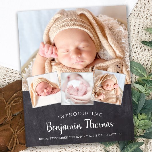 バジェットシャルボードベビー4フォト誕生ありがとう