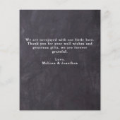 バジェットシャルボード5フォト新生児サンキューカード (裏面)