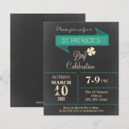 バジェットシャルボードSt patricks dayパーティの招待状