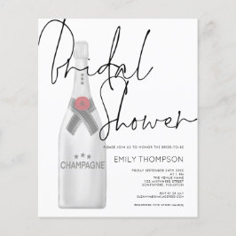 バジェットシャンパンボトルブライダルシャワー招待