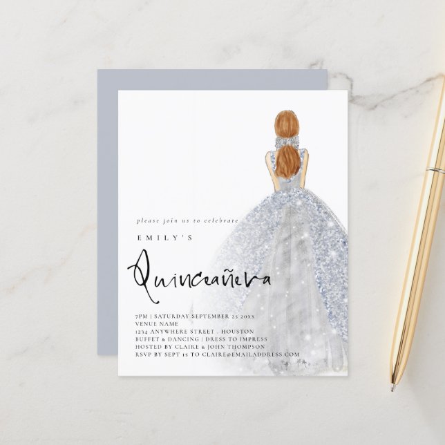 バジェットシルバーガウンライトブラウンヘアQRキンセアニラ (正面/裏面インサイチュ)