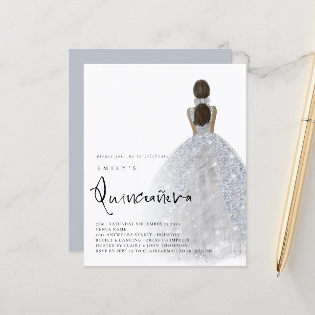 バジェットシルバーガウン濃い髪QRキンセアニラ (正面/裏面インサイチュ)