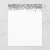 バジェットシルバーグリッタースクリプト婚約招待状 (裏面)