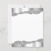 バジェットシルバーグリッターフォイル25周年記念招待状 (裏面)