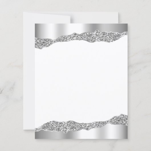 バジェットシルバーグリッターフォイル25周年記念招待状 (裏面)