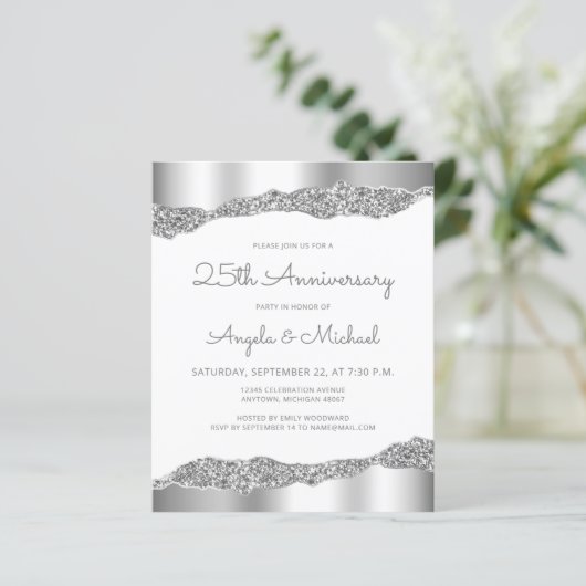 バジェットシルバーグリッターフォイル25周年記念招待状 (スタンド正面)