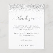 バジェットシルバーグリッターフォトブライダルシャワー感謝してい (正面)