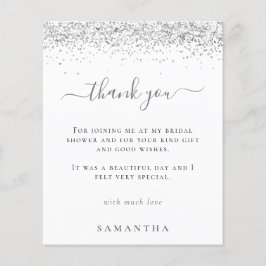 バジェットシルバーグリッターフォトブライダルシャワー感謝してい