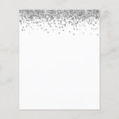 バジェットシルバーグリッターブライダルシャワー招待 (裏面)