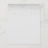 バジェットシルバーグリッターブライダルシャワー招待 (裏面)