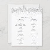 バジェットシルバーグリッターヘンウィークエンドイナリー招待状 (裏面)