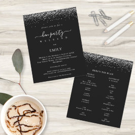 バジェットシルバーグリッターヘンウィークエンドローダリーブラック