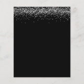 バジェットシルバーグリッターヘンナイトブラック招待状 (裏面)