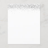 バジェットシルバーグリッターヘンナイト招待状 (裏面)