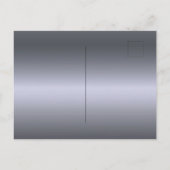 バジェットシルバーグリッターメタルエレガントな結婚式 インビテーションポストカード (裏面)