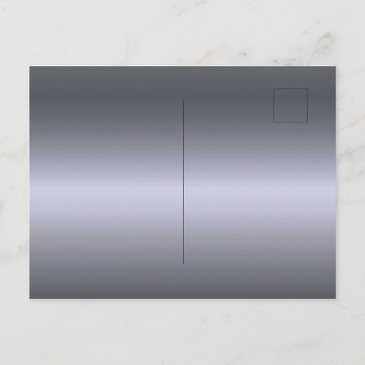 バジェットシルバーグリッターメタルエレガントな結婚式 インビテーションポストカード (裏面)