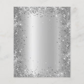 バジェットシルバーグリッターメタル16th誕生日招待状 (裏面)