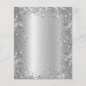 バジェットシルバーグリッターメタル18th誕生日招待状 (裏面)