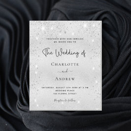 バジェットシルバーグリッターモダンエレガントな結婚式