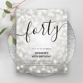 バジェットシルバーグリッターライト40歳の誕生日