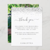 バジェットシルバーグリッター写真キンセアニェラありがとう (正面/裏面)