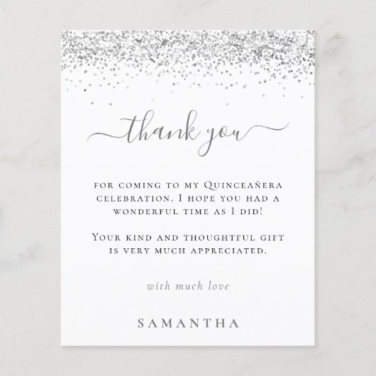 バジェットシルバーグリッター写真キンセアニェラありがとう (正面)