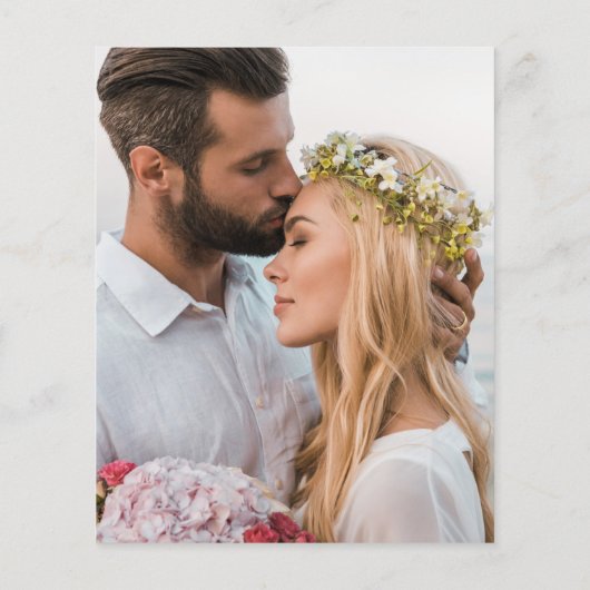 バジェットシルバーグリッター写真結婚の感謝の気持ち (裏面)