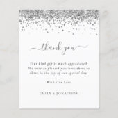 バジェットシルバーグリッター写真結婚の感謝の気持ち (正面)