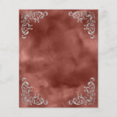 バジェットシルバーシナモンラストヴィンテージウェディングメニュー (裏面)