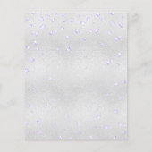 バジェットシルバーバイオレットハート結婚式招待状 (裏面)