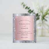 バジェットシルバーピンクグリッターエレガントな結婚式 (スタンド正面)