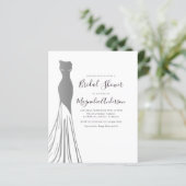 バジェットシルバーフォイルドレスブライダルシャワー招待 (スタンド正面)