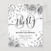 バジェットシルバーフローラグリッター30th誕生日 チラシ (正面)