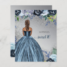 バジェットシルバーブルードレススウィート16誕生日