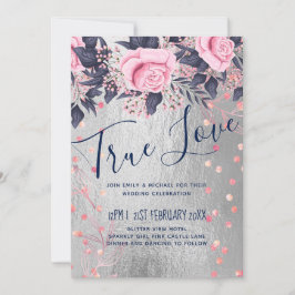 バジェットシルバーロセゴールド海軍ピンクメタリック結婚ズ