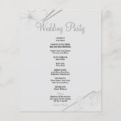 バジェットシルバー結婚式 プログラムカード。 チラシ (裏面)