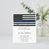 バジェットシンブルーライン警察結婚式招待状 (スタンド正面)