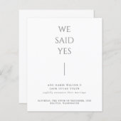 バジェットシンプルエレガントな結婚式 (正面/裏面)