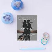 バジェットシンプルエレガントフォト結婚式招待状 チラシ (シングル)